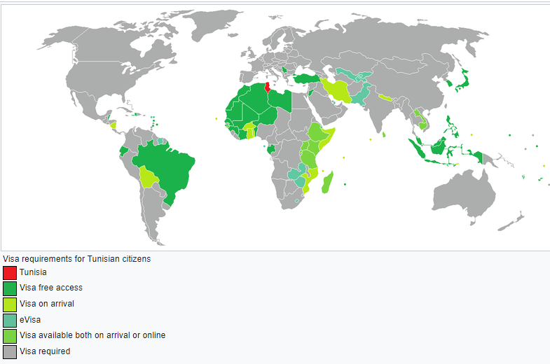 Countries that Enter Tunisia VisaFree