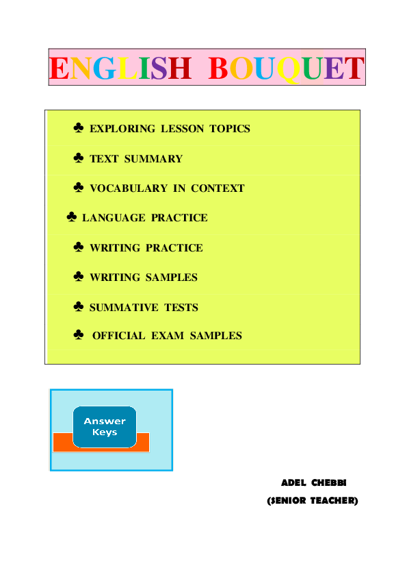 tunitests.TN cours n2 9eme annee de base anglais module 1 family