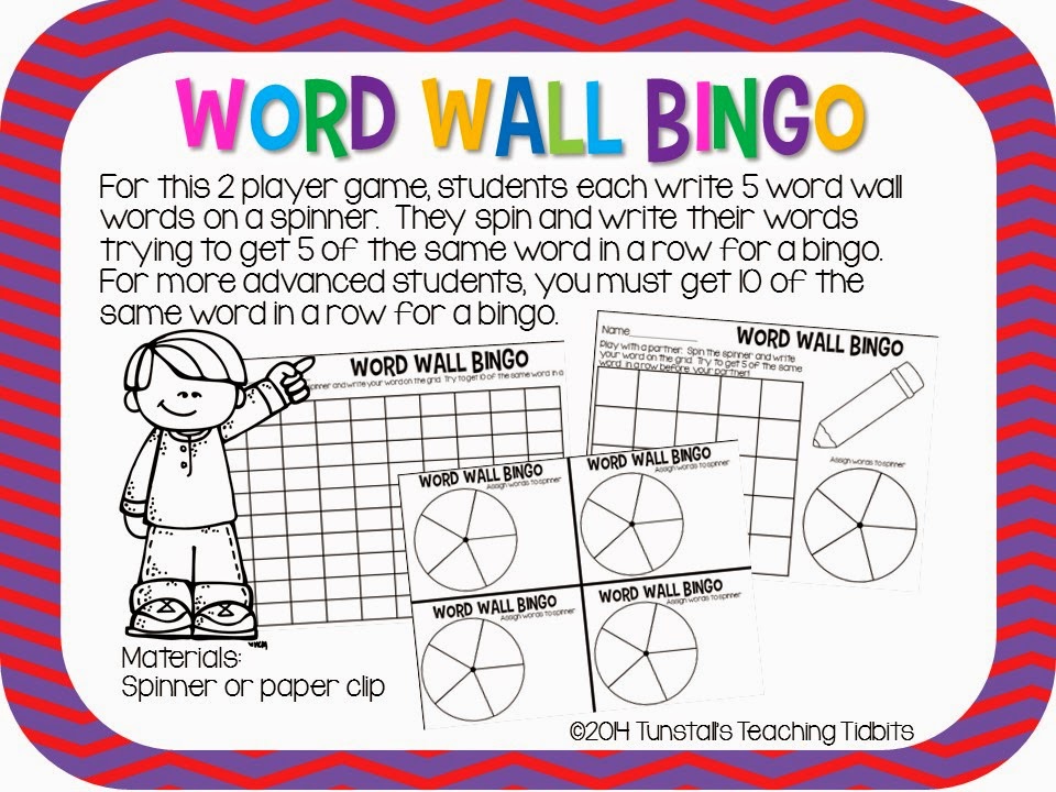 Word Wall Centers For Any Word Wall! Tunstall's Teaching
