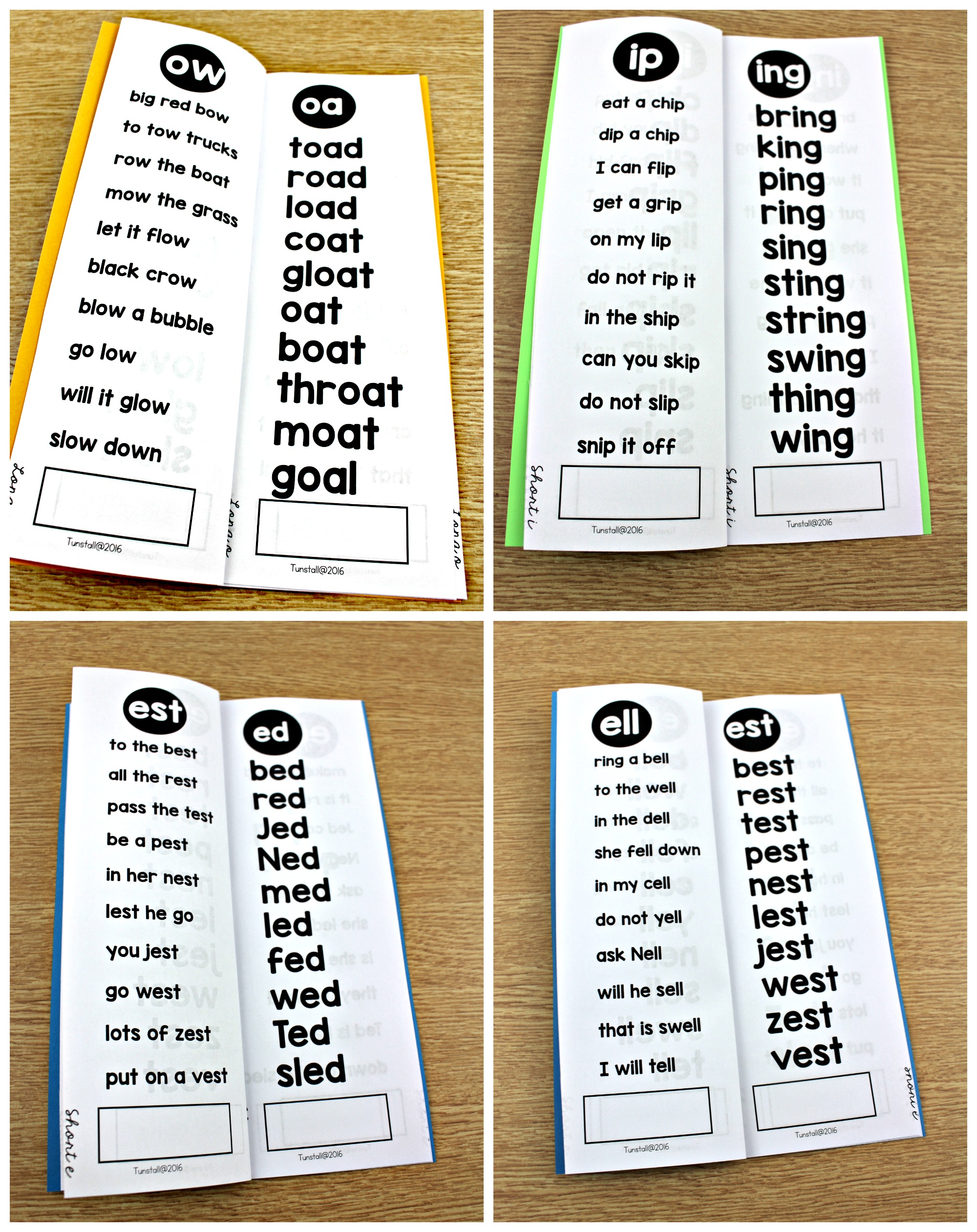 Teaching Word Families Tunstall's Teaching