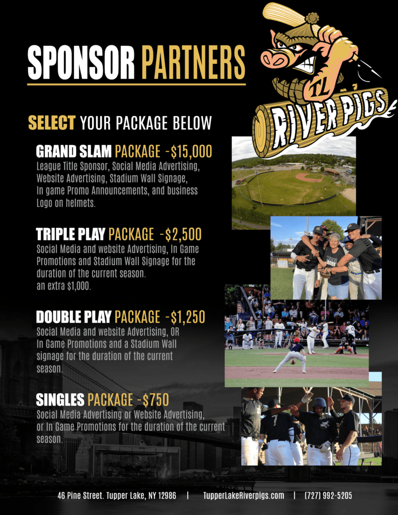 Sponsor Tupper Lake Riverpigs