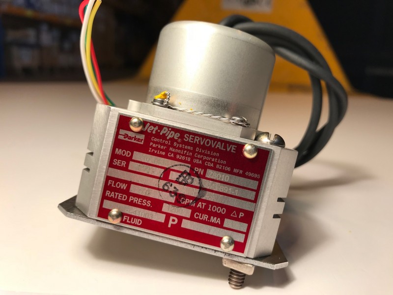 SERVO VALVE, JET PIPE, PARKER HANNIFIN ELECTRO HYDRAULIC