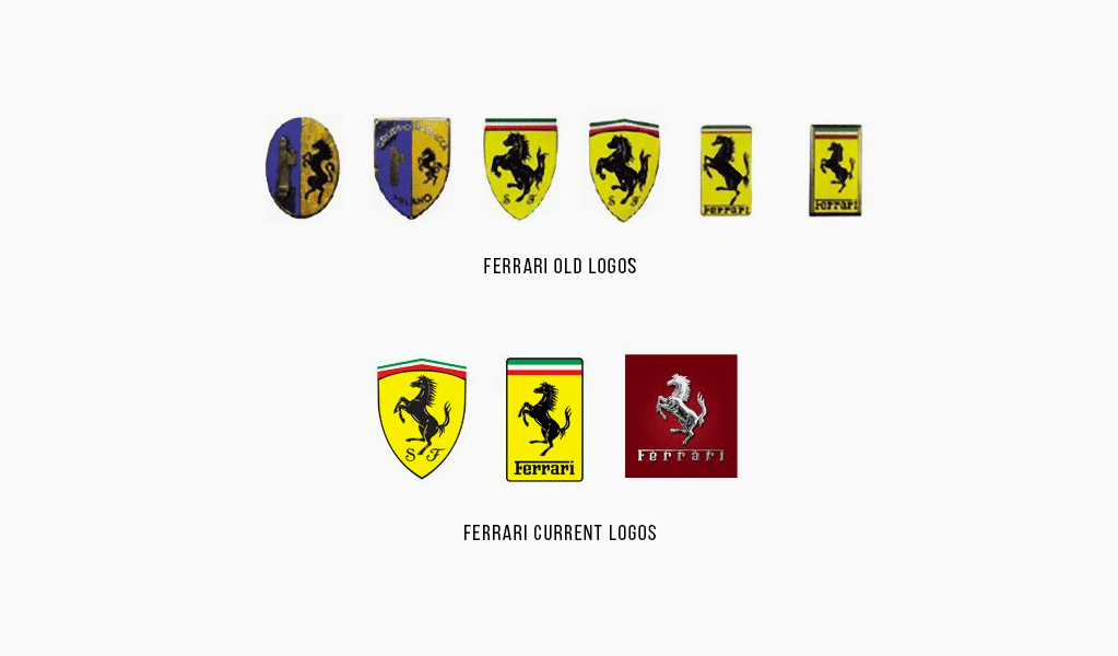 Ferrari logo evolution TURBOLOGO Logo Maker Blog