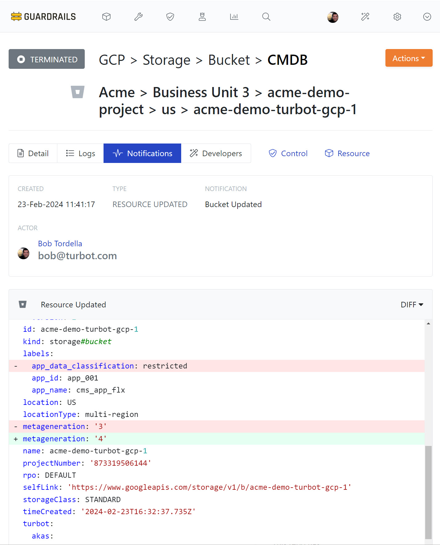 Automated GCP discovery to ServiceNow CMDB Turbot Guardrails Blog