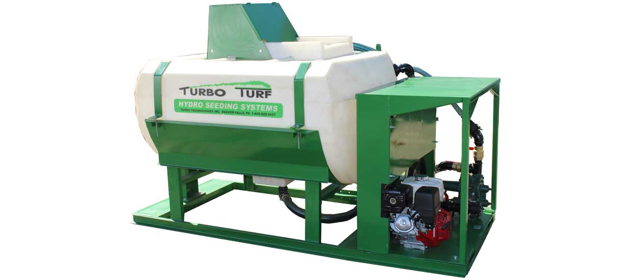 Turbo Turf's HM400T is an easy to use mechanically agitated hydroseeder