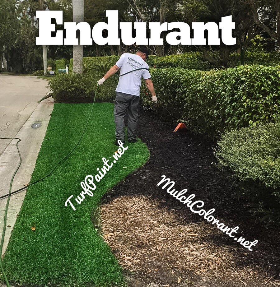 Mulch makeovers Just add color Endurant Turf Paint