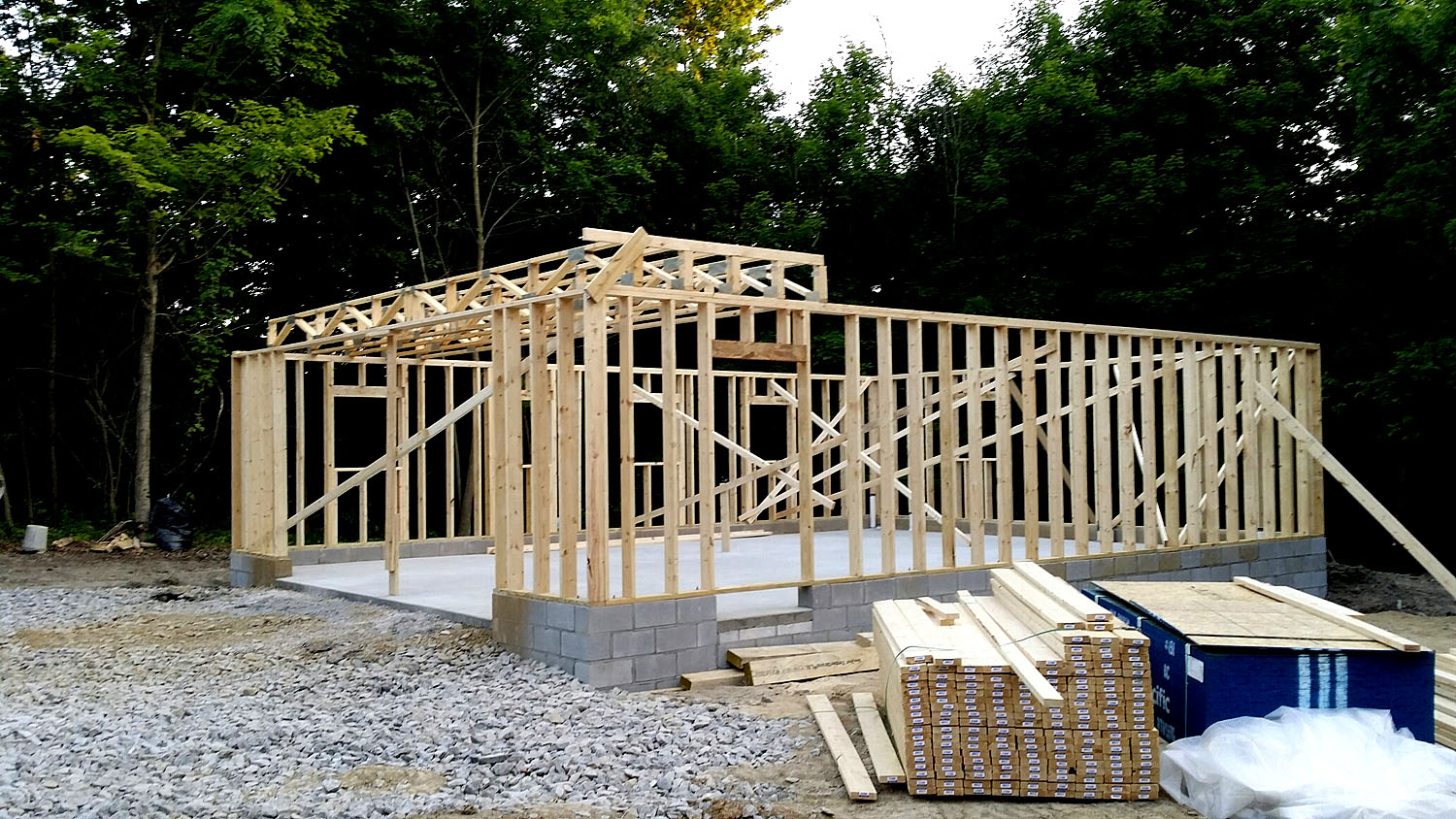 Framing the Carriage House Turf Side Up