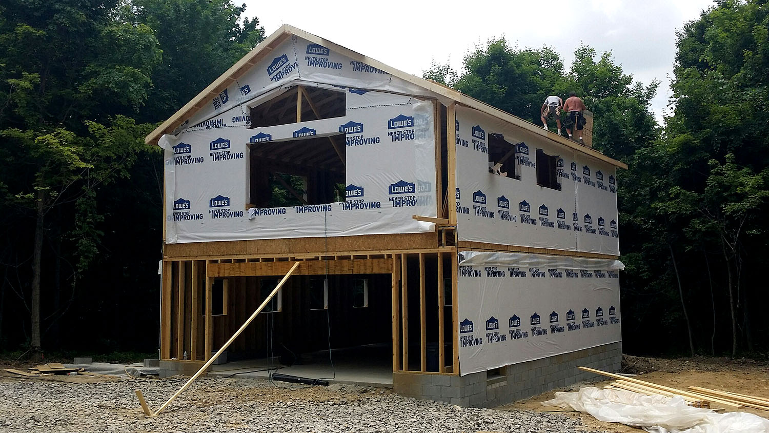 Framing the Carriage House Turf Side Up