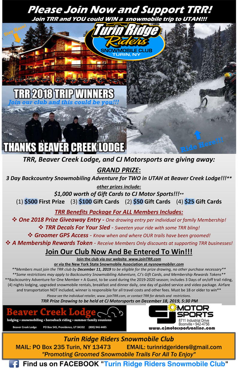 Turin Ridge Riders Snowmobile ClubJoin