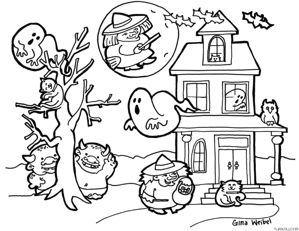 Owl Halloween Coloring Pages » Turkau