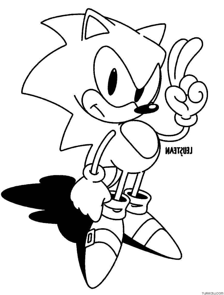 Classic Super Sonic Coloring Pages