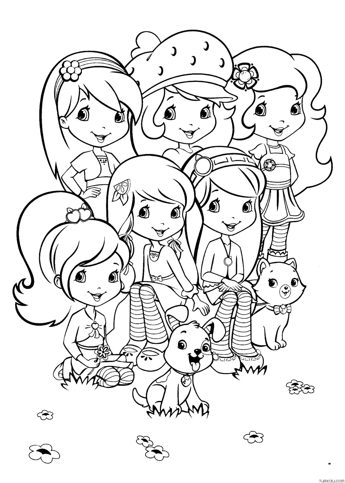 New Strawberry Shortcake And Friends Coloring Pages