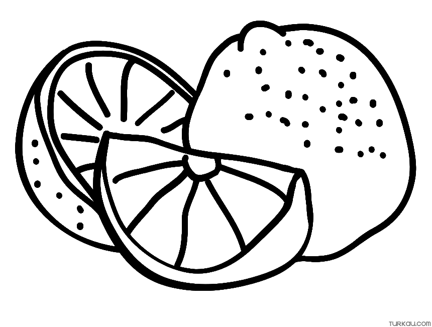 Yellow Lemon Coloring Page » Turkau