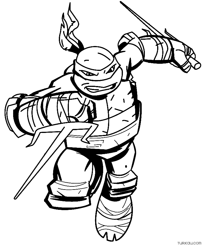 Ninja Turtles Coloring Pages Raphael
