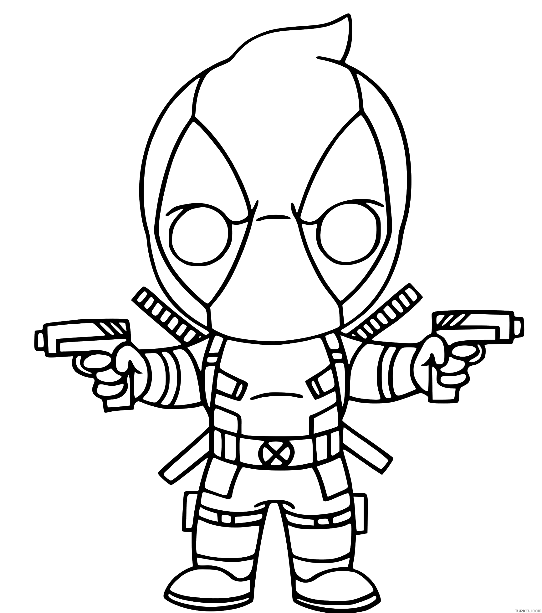 Deadpool Spiderman Cool Coloring Page » Turkau