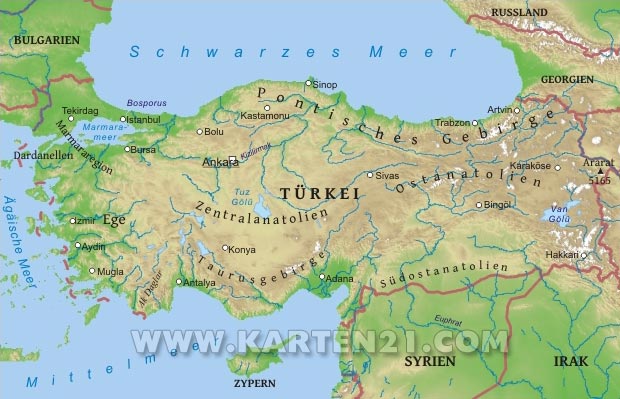 Karte von Türkei
