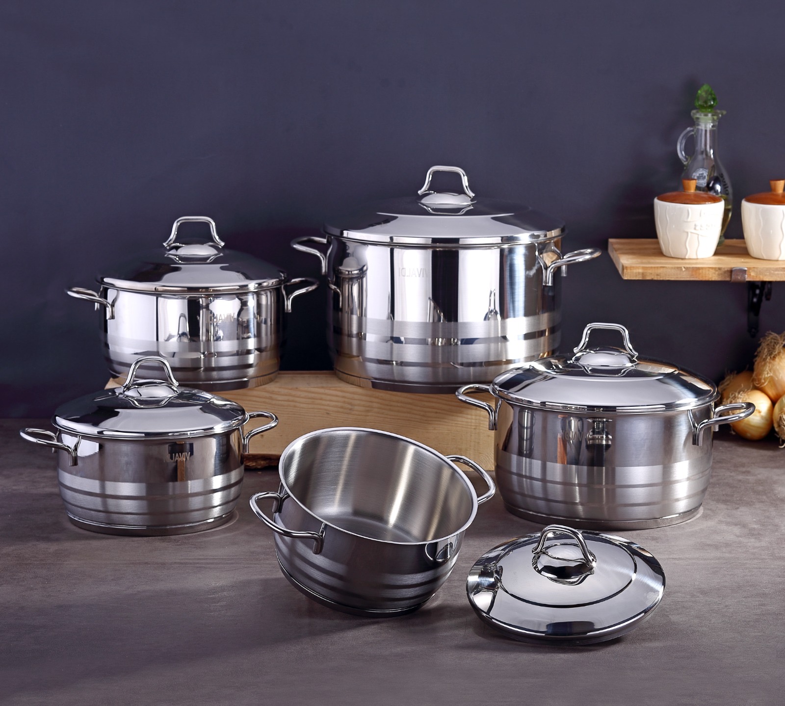 Cookware Stainless Steel VIVALDI,ECOTEN,HOFFMAN,ROYAL SONG,MANHEIM