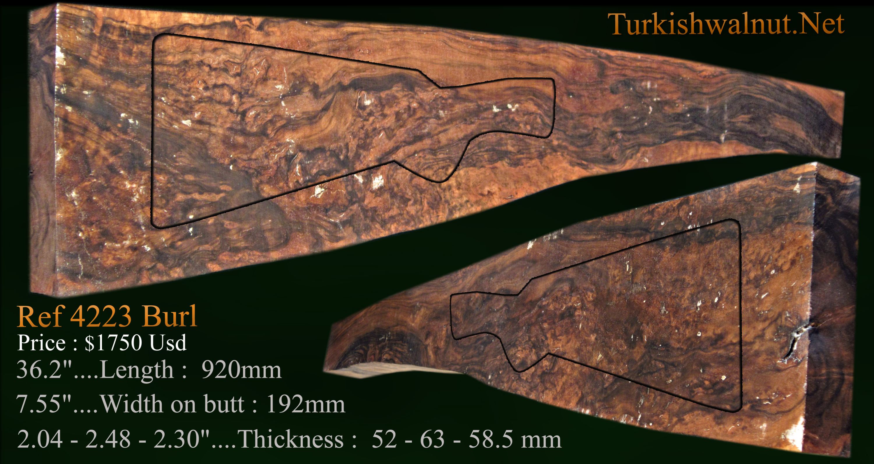 Gun stock blanks Shotgun Blanks Exhibition Grade