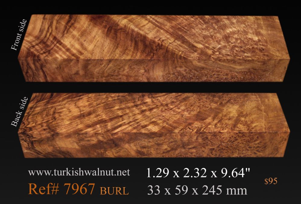 BURL WALNUT... by Turkish Walnut Pieces Knife