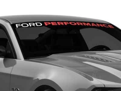 Ford Performance Mustang Windshield Banner White & Red M1820MR (15