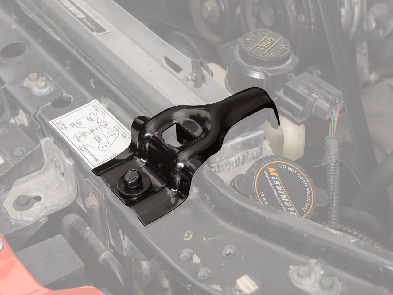 OPR Mustang Upper Radiator Support Brackets Black 100596 (8793 5.0L)