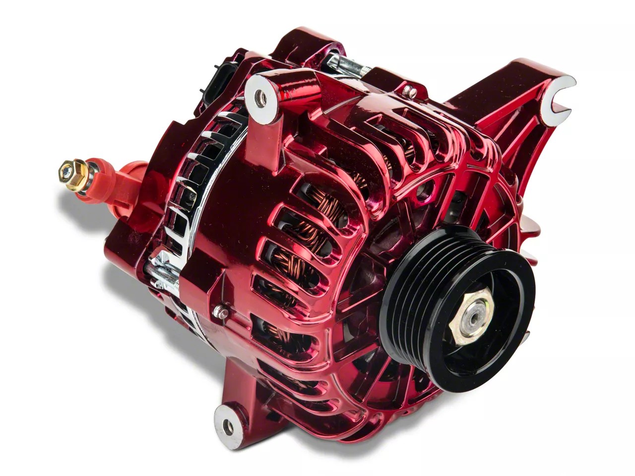 PA Performance Mustang Alternator 130 Amp Red 2264CR (9904 GT