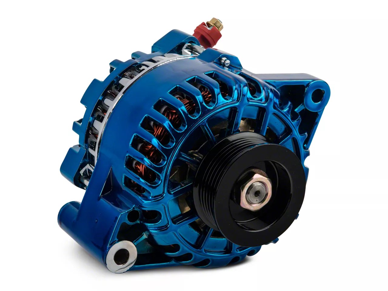 PA Performance Mustang Alternator - 130 Amp - Blue 2503CB (01-04 V6