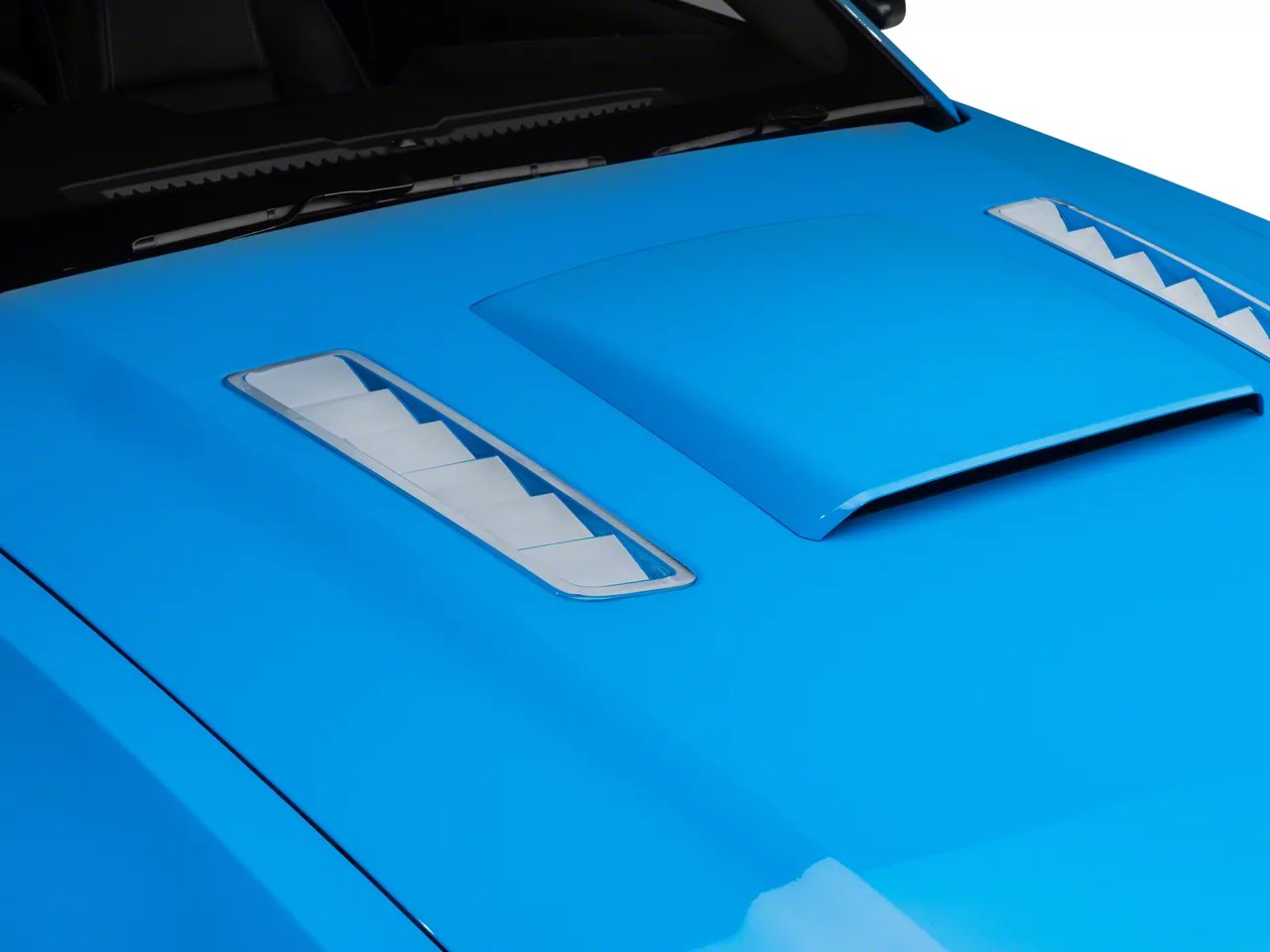 American Muscle Graphics Mustang Hood Vent Accent Decal Chrome 26314