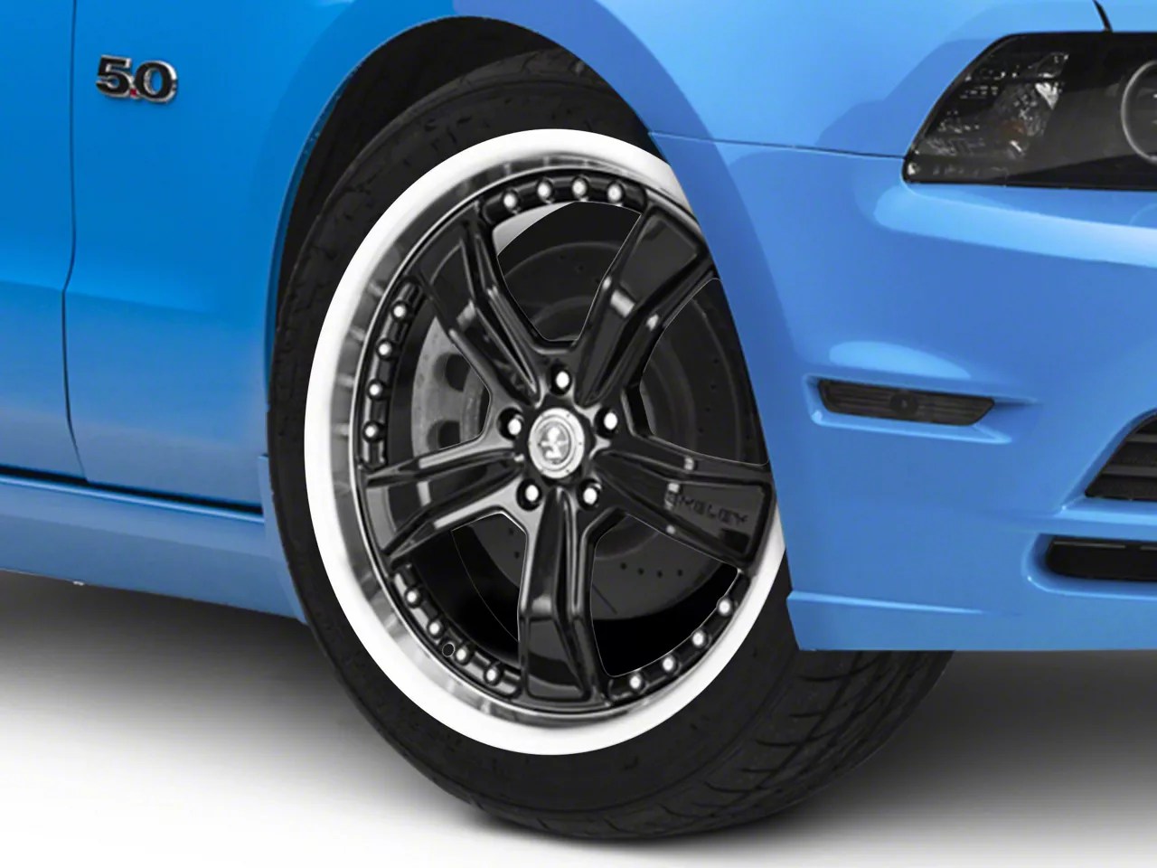 Shelby Mustang Razor Gloss Black Wheel; 20x9 SB198B2966 (1014 Mustang