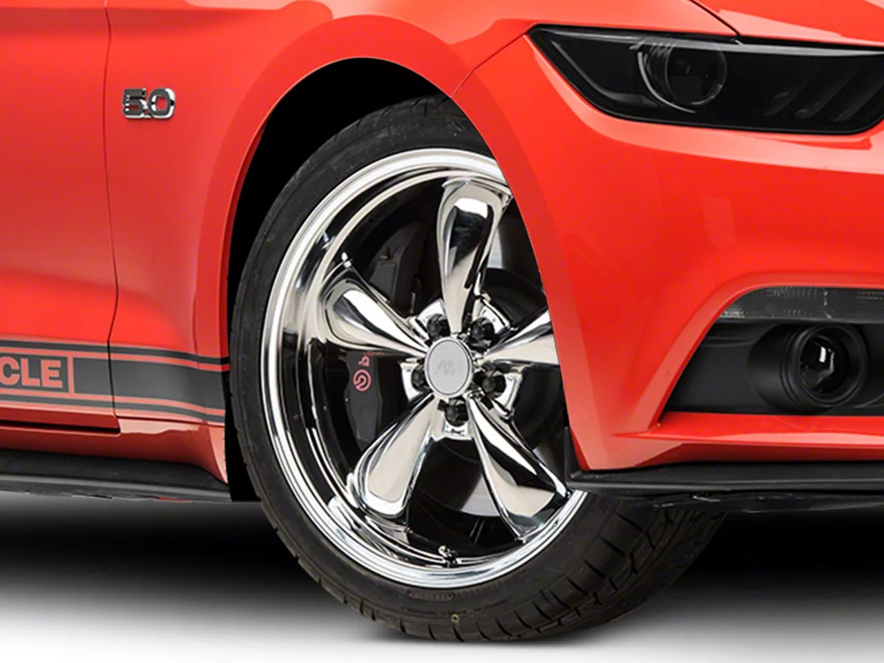 Mustang Deep Dish Bullitt Chrome Wheel 20x8.5 (1519 EcoBoost, V6)