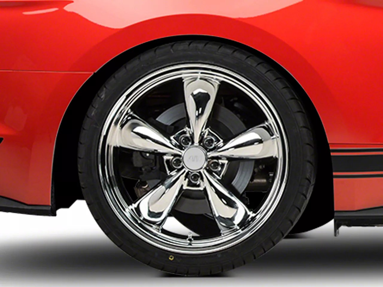 Mustang Deep Dish Bullitt Chrome Wheel; Rear Only; 20x10 (1522 Mustang