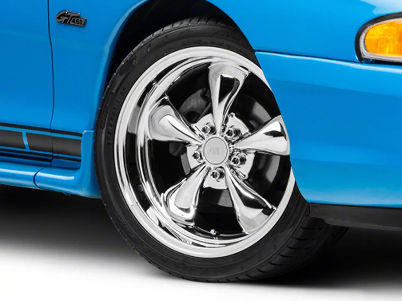 Mustang Deep Dish Bullitt Chrome Wheel 18x9 (9404 All)