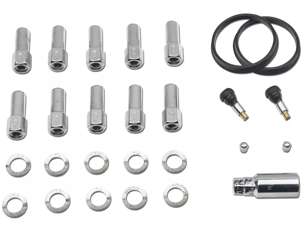 Race Star Mustang Direct Drill Open End 1/2 in. x 20 Lug Nut Kit 10