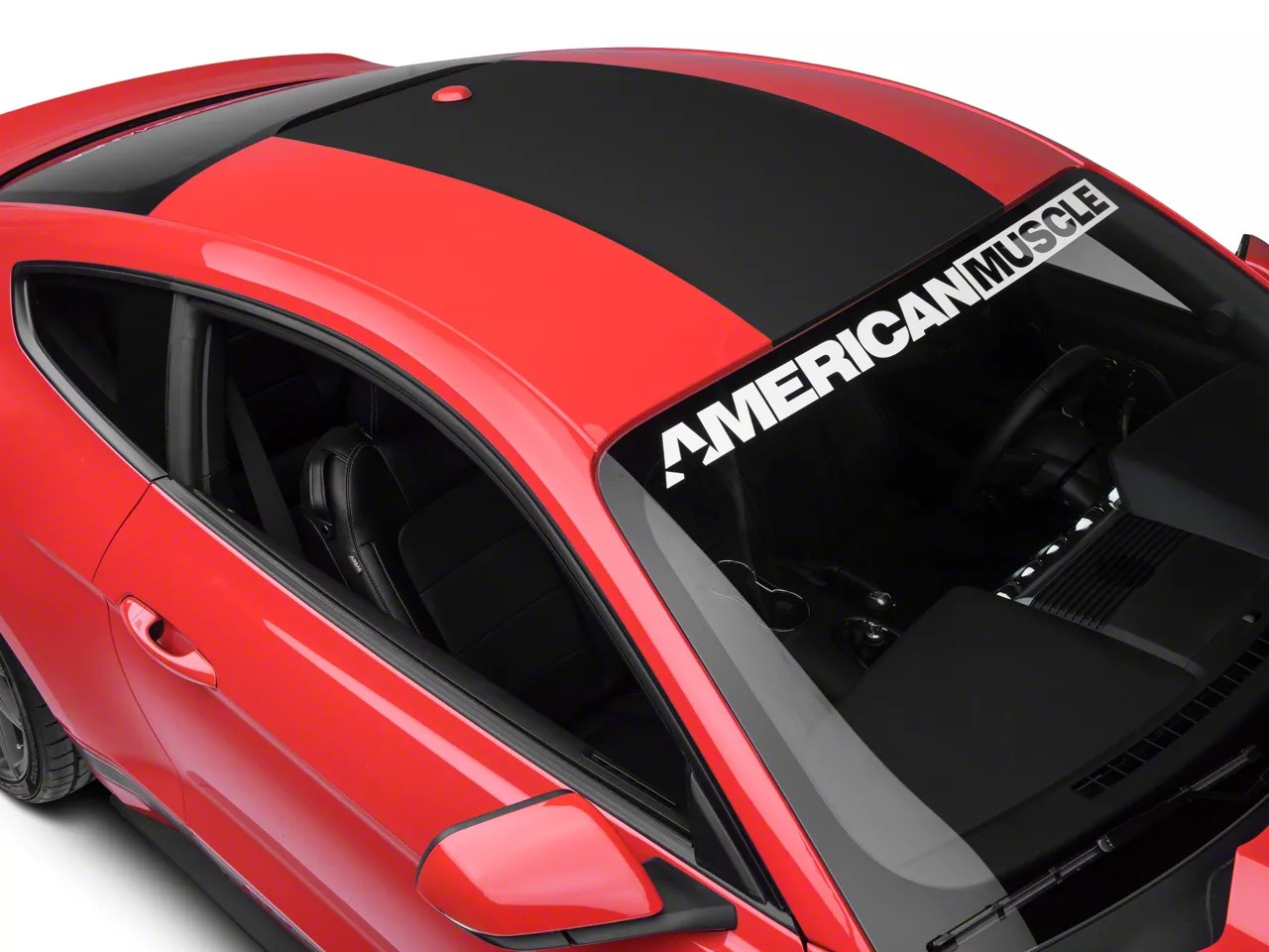 American Muscle Graphics Mustang Roof Panel Decal Matte Black 386520
