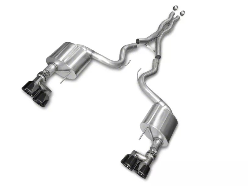 Corsa Performance Mustang Xtreme Cat-Back Exhaust with Black Quad Tips