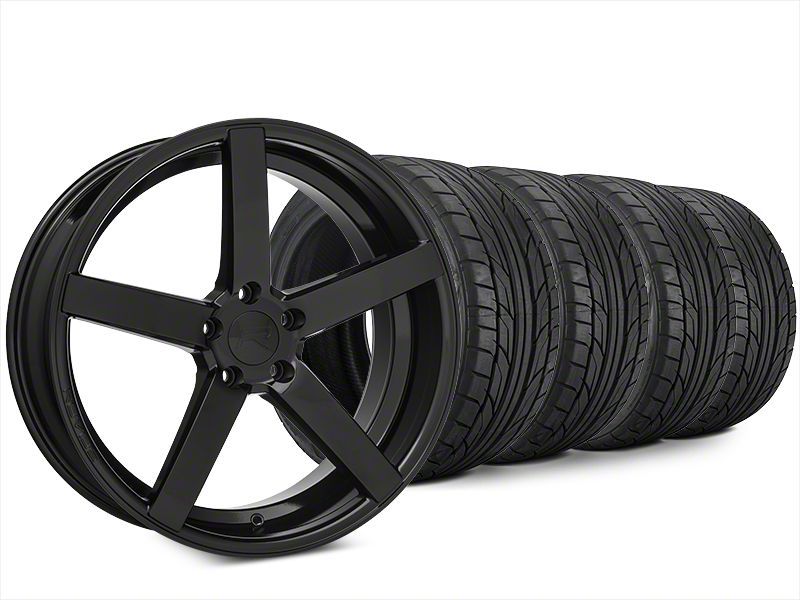 Mustang Staggered Rovos Durban Gloss Black Wheel & NITTO NT555 G2 Tire Kit 20x8.5/10 (1519