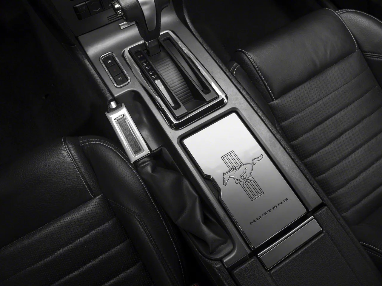 Modern Billet Mustang Center Console Trim Kit Chrome 393658 (1014