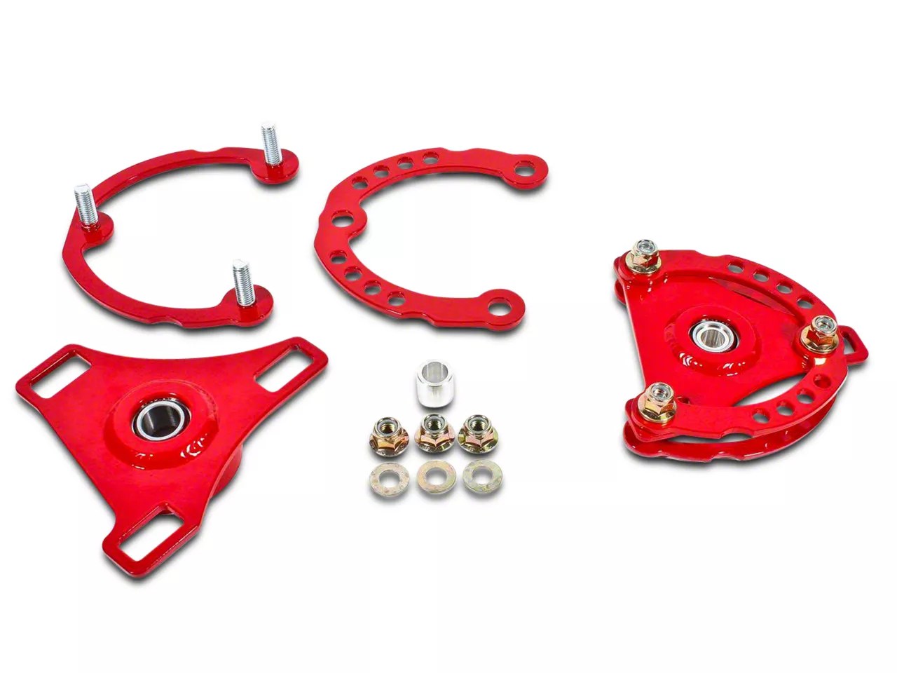 BMR Mustang Caster Camber Plates; Red CP001R (1522 Mustang) Free Shipping