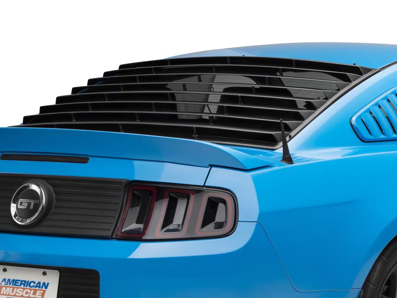 Mustang Rear Window Louvers; Textured Black (0514 Mustang Coupe