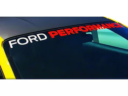 Ford Performance Mustang Windshield Banner White & Red M1820MR (05