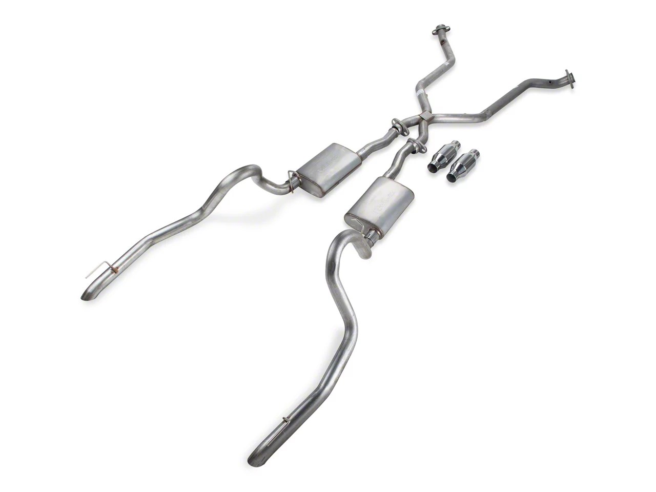 Pypes Mustang True Dual Catted Exhaust with Turndown Tips SFM53 (9804