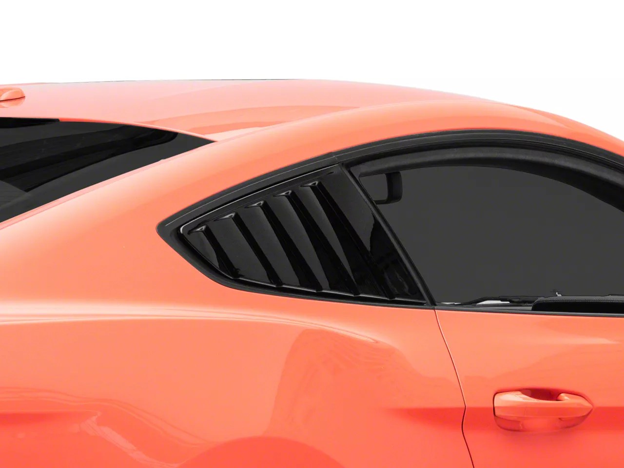 MP Concepts Mustang Quarter Window Louvers; Gloss Black 408852 (1522