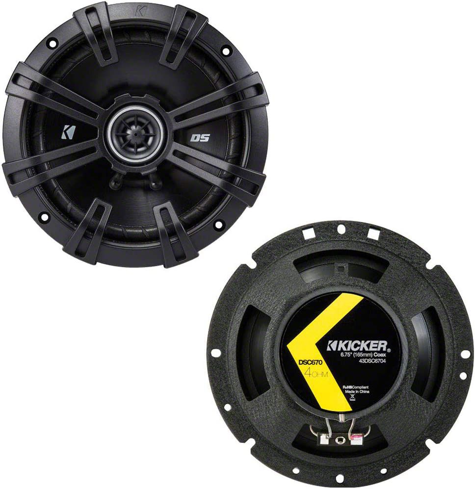 Kicker Jeep Wrangler DSSeries 6.75Inch Coaxial Speakers 43DSC6704