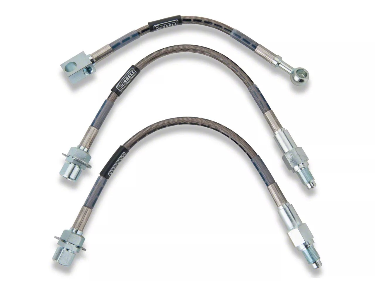 Russell Mustang Stainless Steel Braided Brake Line Kit Front & Rear
