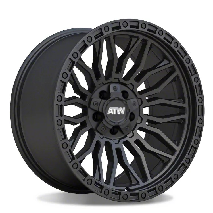 ATW OffRoad Wheels Jeep Wrangler Nile All Satin Black Wheel; 20x9