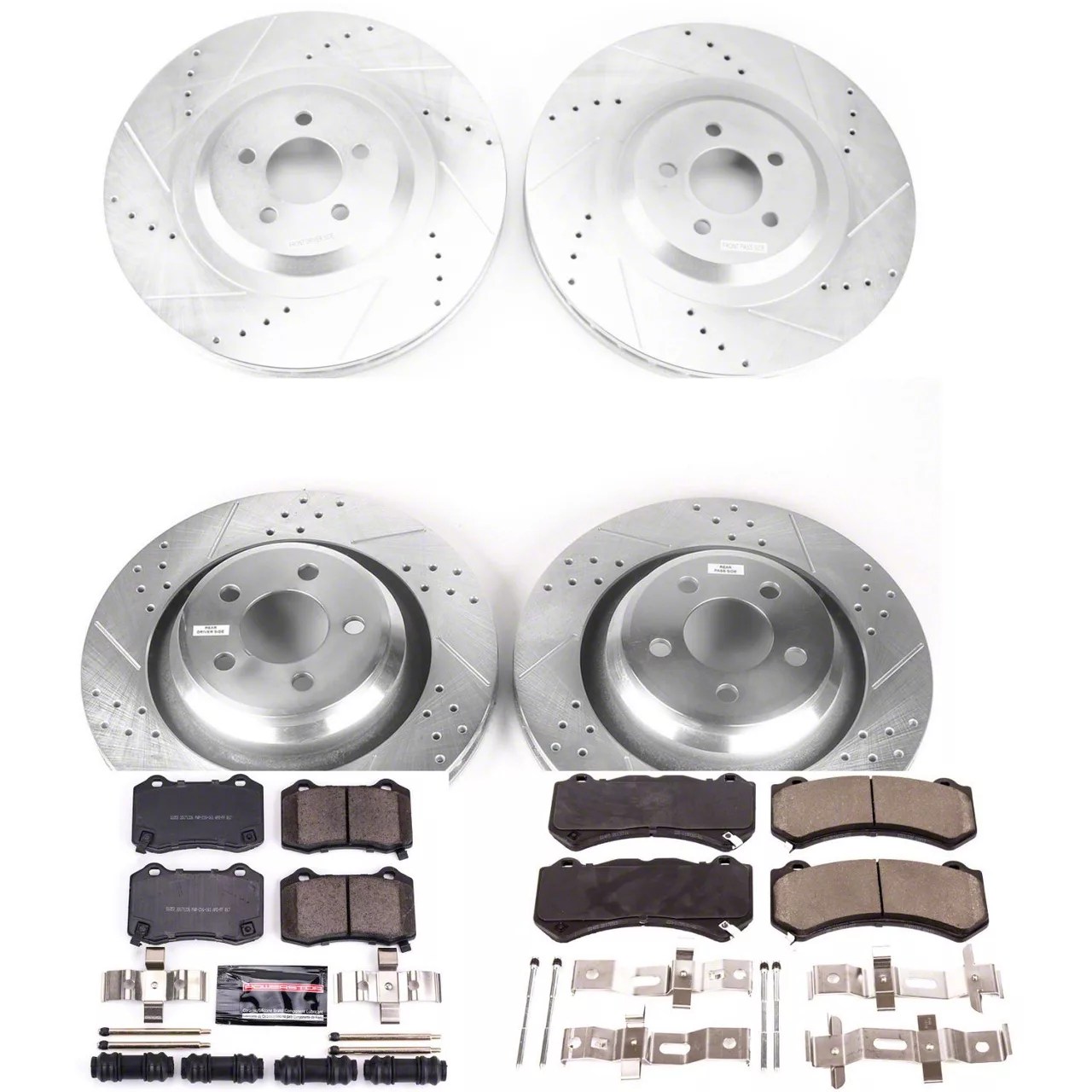 PowerStop Challenger Z23 Evolution Sport Brake Rotor and Pad Kit; Front
