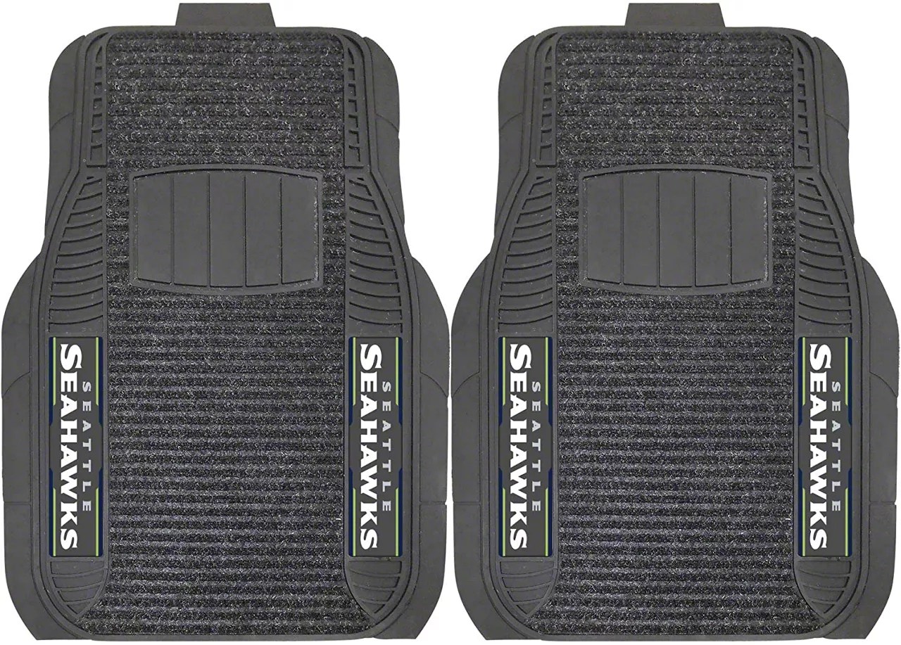 MachE Molded Front Floor Mats with Seattle Seahawks Logo (Universal