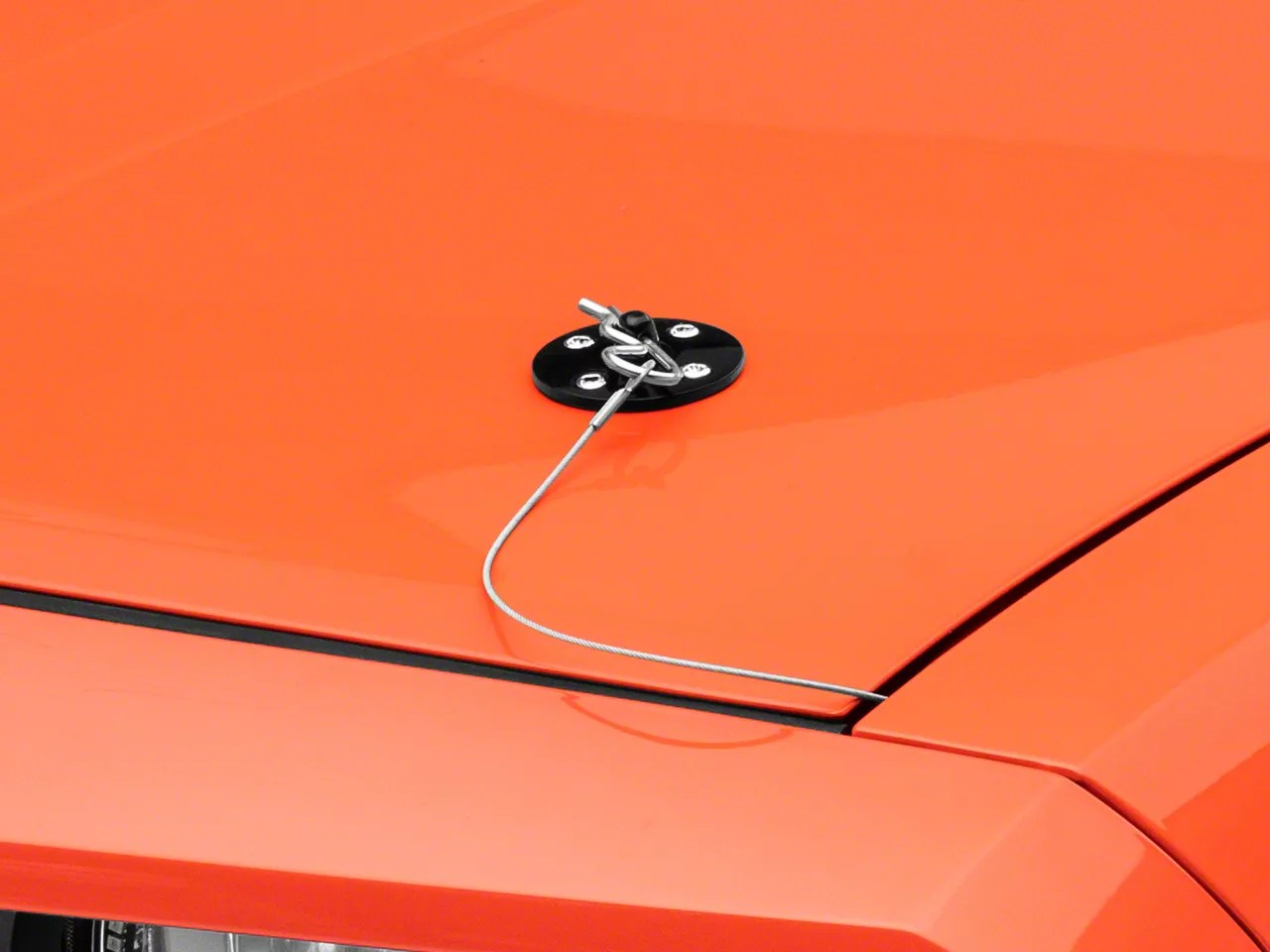 SpeedForm Challenger Modern Billet Hood Pin Appearance Kit; Black 11055