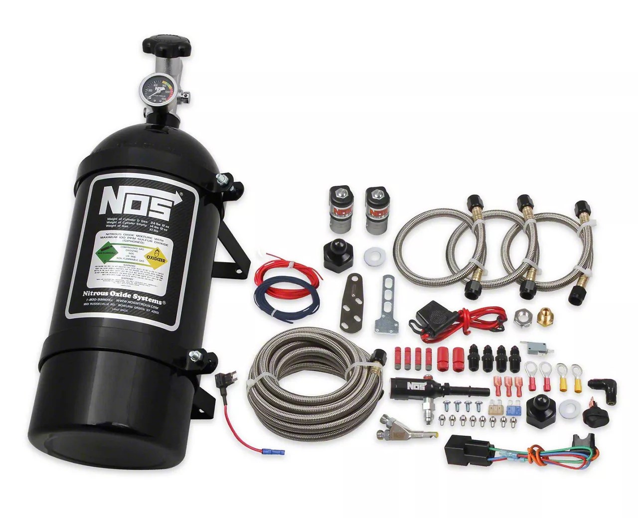 NOS Charger Single Fogger Wet Nitrous System; Black Bottle 06016BNOS