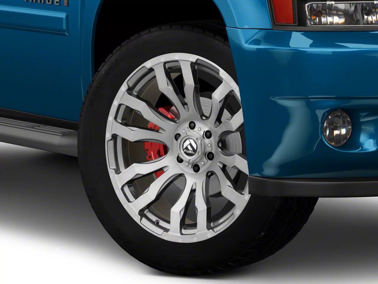 Fuel Wheels Tahoe Blitz Platinum Brushed Gunmetal 6Lug Wheel; 22x10